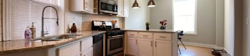 Bright kitchen and pendant lighting