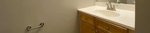 Bathroom with vanity storage - Two Bedroom