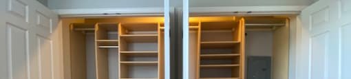 Large closets with organizers - Two Bedroom