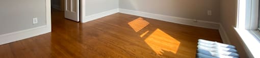 Bedroom with hardwood floors