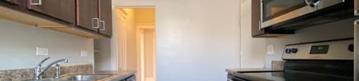 Built-in microwave and a dishwasher