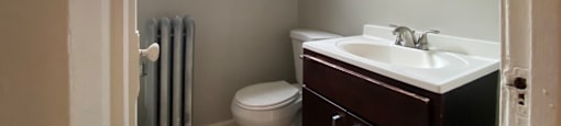 Bathroom with vanity storage