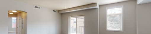 Hardwood floors in the living area