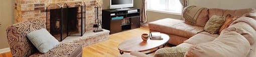 Exposed Brick Fireplace