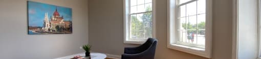 Large Windows with lots of Natural Light