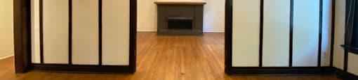 Bright living area with a fireplace