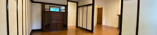 Bright interior spaces with hardwood floors