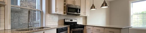 Stunning kitchen space with stainless steel appliances