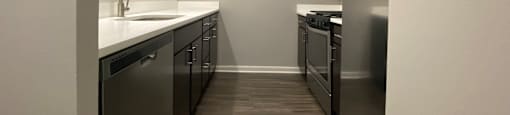 Galley style kitchen