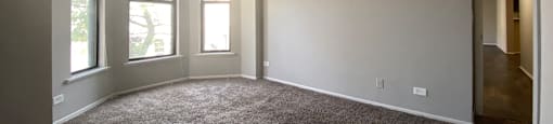 Bedroom with lots of natural lighting