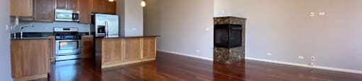 Stunning hardwood floors in the spacious living area