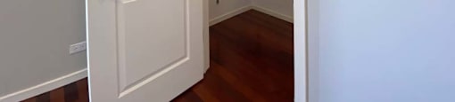 Large closets with built-in shelving