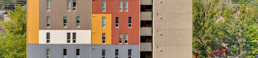 Photo shows off location and beauty of the apartment complex. Come home to character at Metropolis (View 5)