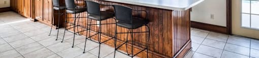 Bar area in the clubhouse