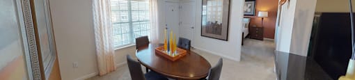 Separate dining room; across from bedroom