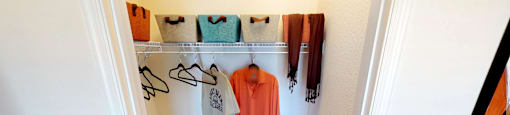 Large closet with shelves