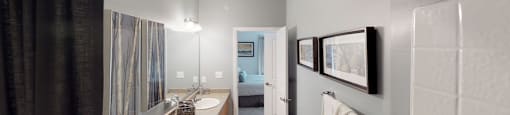 Bathroom in bedroom with bathtub, toilet, sink