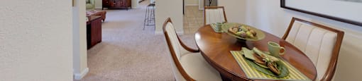 Dining room open to kitchen