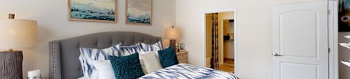 Bedroom with private bathroom and walk-in closet