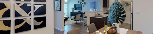 Dining room open to living room