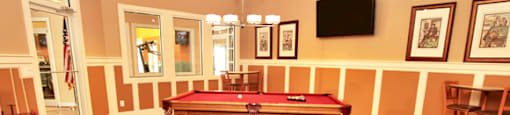 Game Room with Billiard Table and TVs