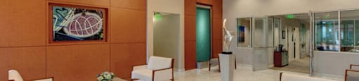 Leasing office with chairs and sofas; offices
