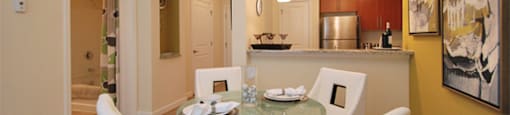 Dining room off kitchen; adjacent to hallway bathroom entrance