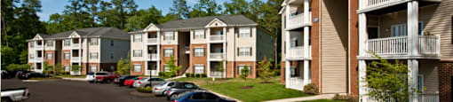 Apartment buildings and parking lot