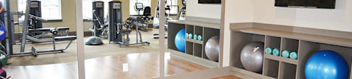 Yoga area in the fitness center