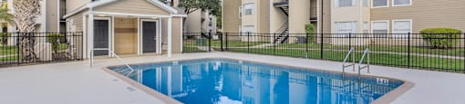 the preserve at ballantyne commons pool and apartment buildings