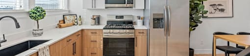 kitchen with sink and stainless steel appliances