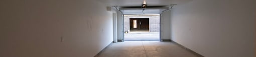 garage with open door