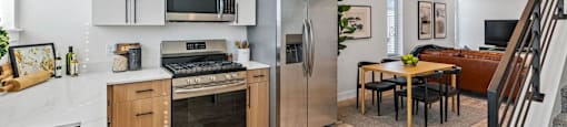 kitchen with stainless steel appliances