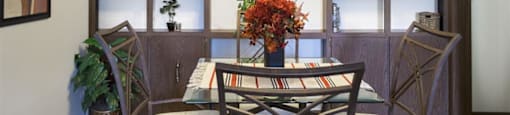 Model unit dining space