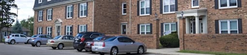 Apartment building and parking