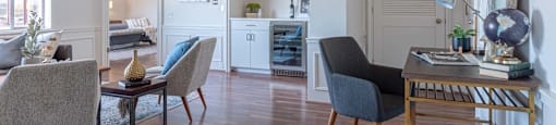 Sample Living Room at Portland Towers