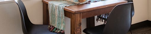 Room for a dining set at Portland Towers