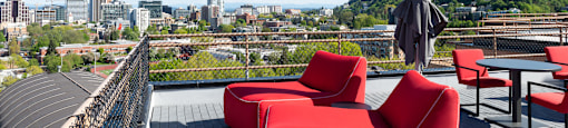Rooftop deck at Portland Towers