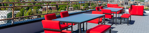 Dine alfresco on the rooftop deck at Portland Towers