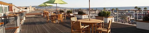 Community rooftop and seating areas
