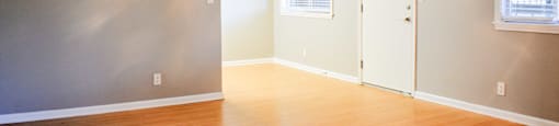 View of living area with wood look flooring