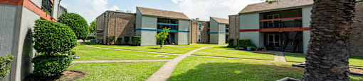 Exterior buildings and tropical landscaping
