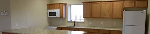 Spacious kitchen floorplan
