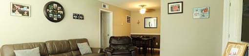 View of living and dining area