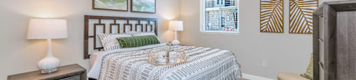 Comfortable Bedroom With Large Window at Solace at Ballpark Village, Goodyear, AZ