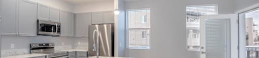 a kitchen with a sink and a refrigerator at Inspiration Apartments, Arizona, 86326