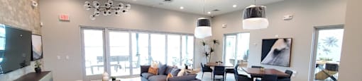 an open floor plan with a kitchen and living room at Inspiration Apartments, Cottonwood, AZ, 86326