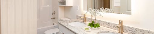Bathroom at Circ Apartments, Richmond, VA, 23220