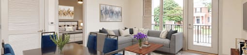 Living Room at Circ Apartments, Richmond VA 23220