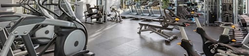 Modern fitness center at Parq Crossing